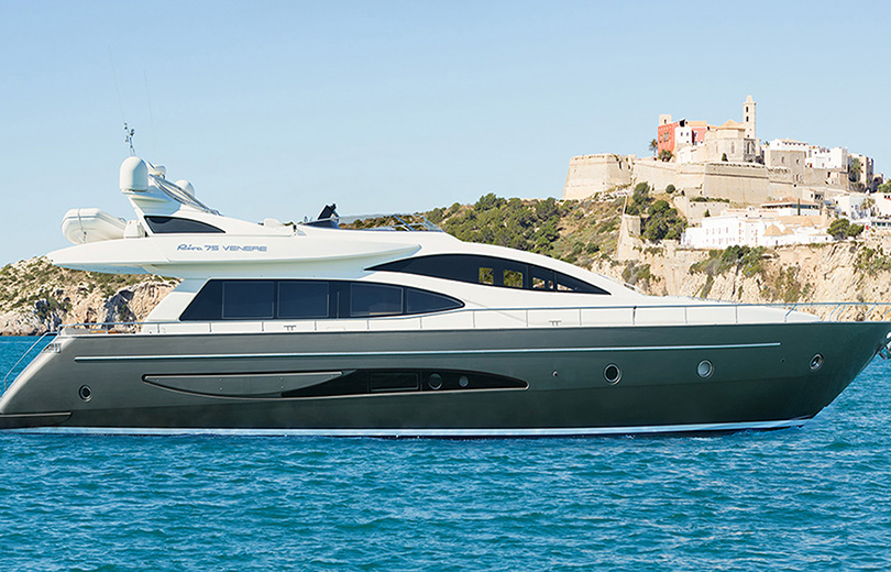 rent yacht ibiza riva venere 75