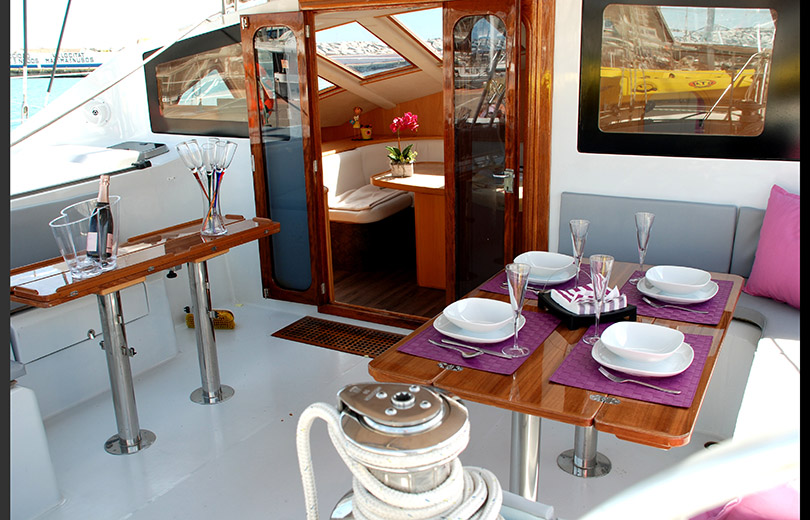 rent catamaran ibiza privilege 51
