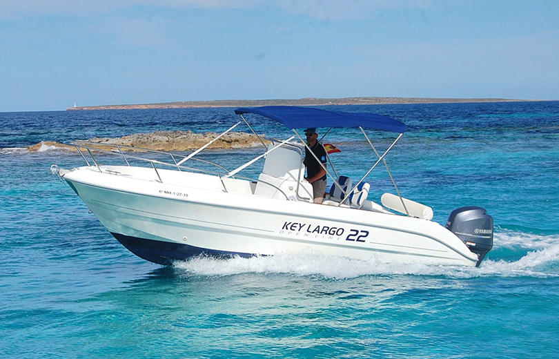 rent boat key largo 22