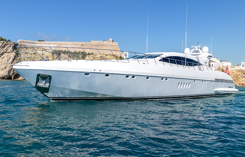 rent boat ibiza mangusta 108